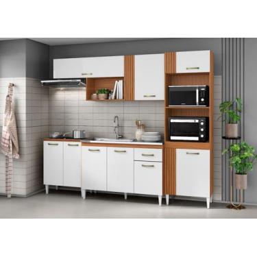 Imagem de Cozinha Compacta Vitória Completa com Balcão para Pia 120cm Sem Tampo/