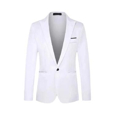 Imagem de Blazer Masculino Slim Fit Antirrugas Sem Necessidade De Passar a Ferro