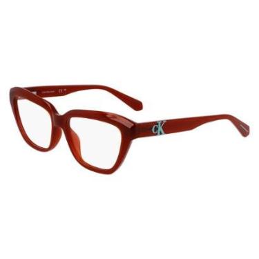 Imagem de Armação de Óculos Calvin Klein Jeans CKJ23644 210 - Marrom 52-Feminino