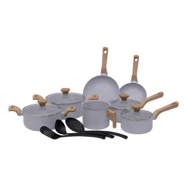 Imagem de Conjunto Jogo De Panelas Ceramica Antiaderente Fogão Indução - Mimo St