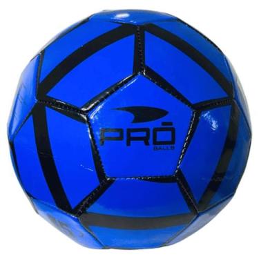 Imagem de Bola De Futebol Pro Balls Azul com Preto - Tamanho 05
