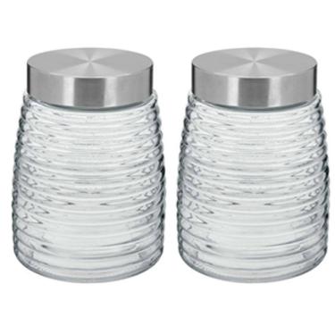 Imagem de KIT 2 POTE MANTIMENTOS HOME&CO COM TAMPA VIDRO 1,2L 16x12x12