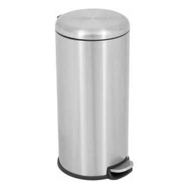 Imagem de Lixeira Cozinha Prata 28l 65x30cm Inox - Brazil Home Living