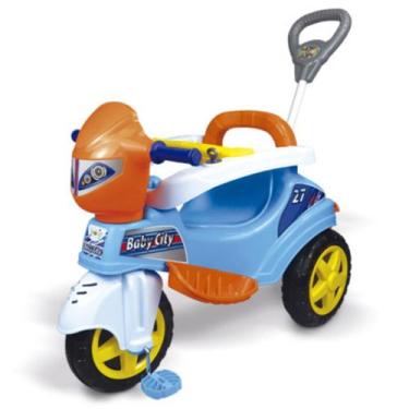 Imagem de Triciclo de Passeio Baby City Colorido com Empurrador 2 em 1 - Maral B