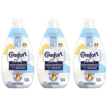 Imagem de kit Amaciante Comfort Concentrado Puro Cuidado 1,5L com 3 un