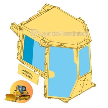 Imagem de Vidro Janela Traseira Direita Trator Komatsu D51