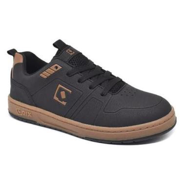 Imagem de Tênis Qix Clash Casual Modelo Estilo Retro Skate Masculino, Preto, Car