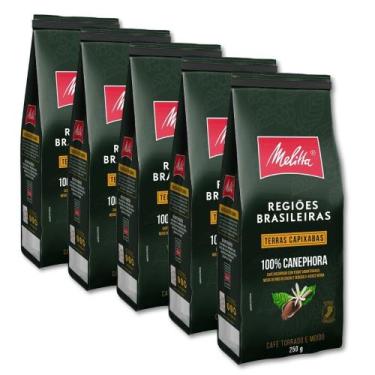 Imagem de Café Moído Melitta Terras Capixabas Kit 5 Pacotes 250g