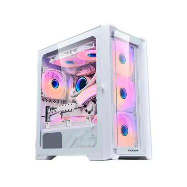 Imagem de Gabinete Gamer Round5 Astra Mid Tower M-ATX Sem Fan Vidro Branco