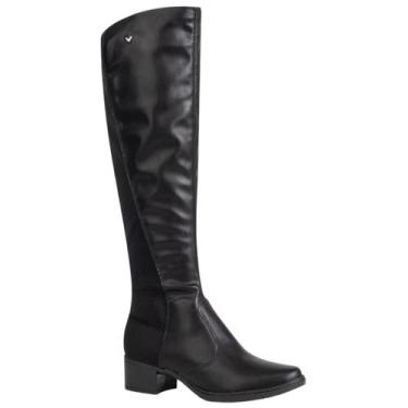 Imagem de Bota Feminina Cano Alto Salto Bloco Baixo Mississipi J0334 - Preto - 3