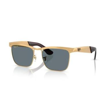 Imagem de Óculos de Sol Wayfarer Deluxe Ouro Polarizadas Ray-Ban