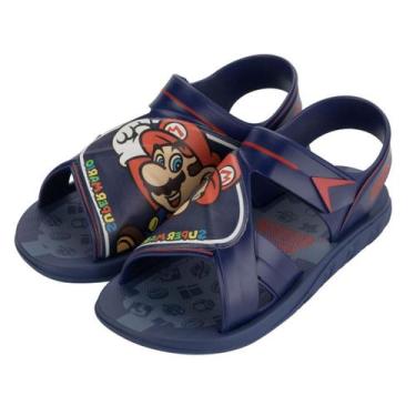 Imagem de Sandalia Infantil Super Mario World 23013, Azul, Vermelho, 25