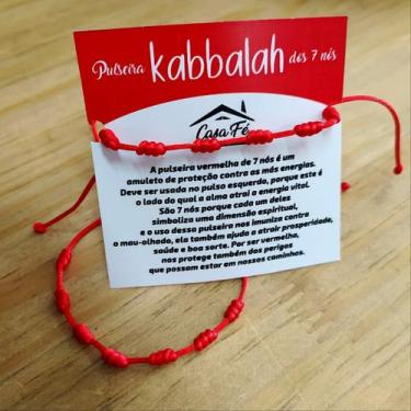 Imagem de Pulseira kabbalah vermelha sete nós de proteção - CASA FÉ