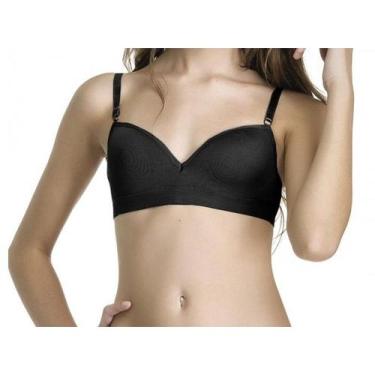 Imagem de Sutiã Comfort Teen  Juvenil Com Bojo Sem Costura - Zee Rucci, Preto, G
