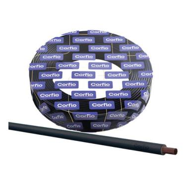Imagem de Cabo Fio Flexível 750v 4mm Roda Rolo 100 metros Corfio, Preto