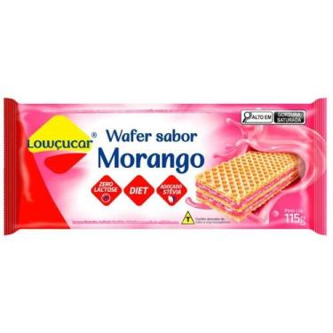 Imagem de Biscoito Wafer Morango Zero Lactose, Zero Açúcar Lowçucar 115g