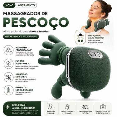 Imagem de Massageador Recarregável Cervical 2000mAh com 2 Níveis de Aquecimento 