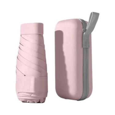 Imagem de Guarda-chuva Compacto Mini Para Mulheres, Leve, 5 Dobras, Proteção Con