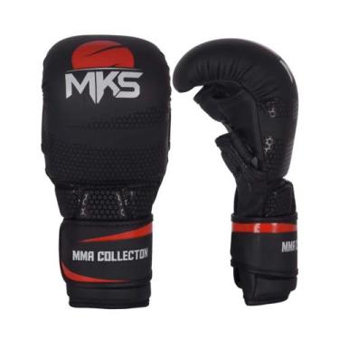 Imagem de Luva de MMA Sparring MKS Combat Tamanho G, Preto, Vermelho