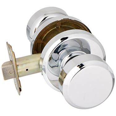 Imagem de Schlage Maçaneta de porta de passagem de arco F10-BWE-GSN com rosa cinza decorativa de t, cromado brilhante