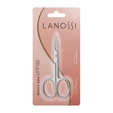 Imagem de Tesoura Em Aço Para Unhas Ponta Reta, Lanossi Beauty & Care, Silver