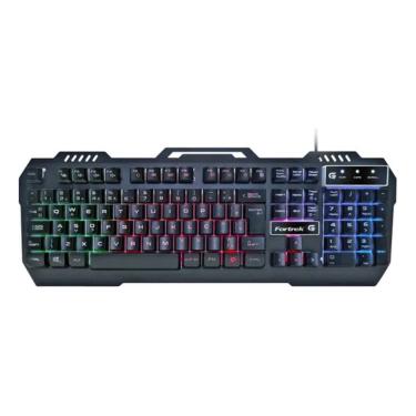 Imagem de Teclado Gamer Fortrek Crusader Qwerty Português Brasil Cor Preto Com Luz Rgb