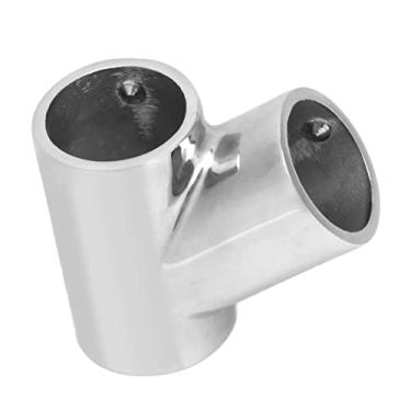 Imagem de Conector de tubo de barco, encaixe de corrimão de barcos duráveis ​​de aço inoxidável 60 ° 316 de 3 vias para marinha para navio(Deixou, Φ25mm (1 "))