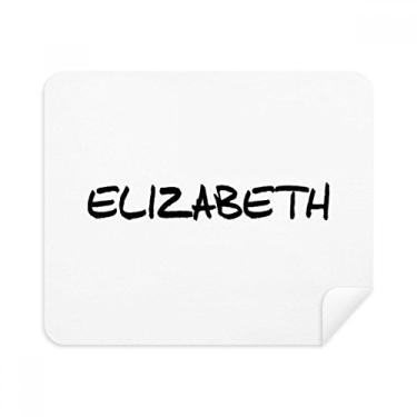 Imagem de Elizabeth Pano de limpeza especial de caligrafia nome inglês, 2 peças, tecido de camurça