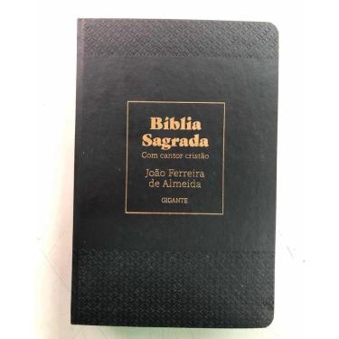 Imagem de Bíblia Sagrada Gigante com Cantor Cristão Preta