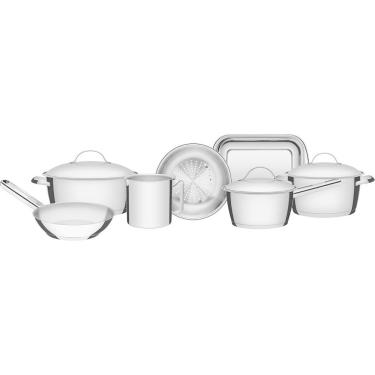 Imagem de Conjunto De Panelas Tramontina Inox 7 Peças Allegra 65650170