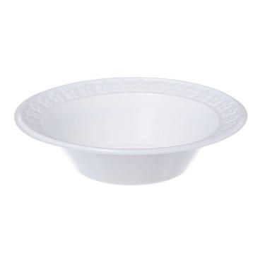 Imagem de Prato de Plástico Descartável Branco com Ø 15cm Fundo Pacote com 10 Unidades Kerocopo