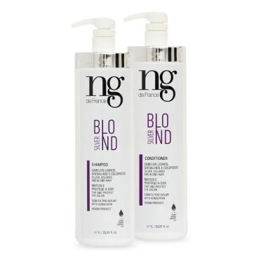 Imagem de Ng De France Shampoo Silver Blond 1l + Condicionador Silver Blond 1l