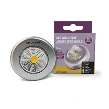 Imagem de MINI LUMINARIA DE EMERGENCIA E MOVEIS BOTTON LED C/3PILHAS Cor:Cinza;Tonalidade:3000K (Branco Quente)