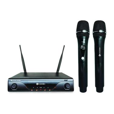 Imagem de Microfone Sem Fio Kadosh Duplo K412M Bateria Recarregável