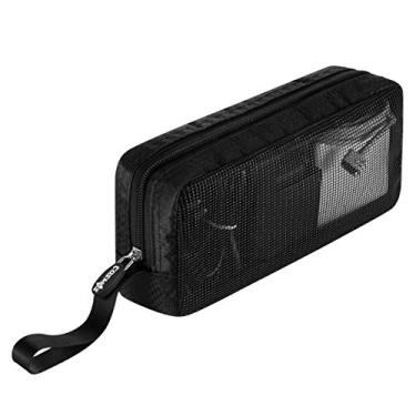 Imagem de Bolsa organizadora de cabos de viagem CM Portátil Acessórios de computador Bolsa de malha com zíper para guardar mouse de laptop, Power Bank, USB, adaptador, carregador, celular e cosméticos