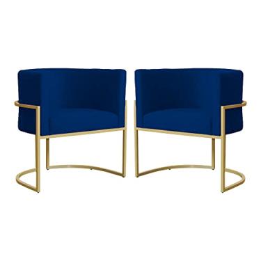 Imagem de Kit 02 Poltronas Luana Para Sala Suede Cores - DS Estofados