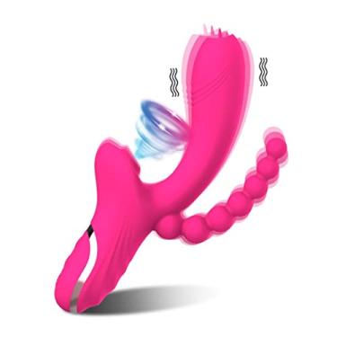 Imagem de Vibrador 3 em 1 Estimulador Sexual Para Mulheres Sucção do Clitóris Sugador 20 Velocidades Estimulador Ponto G Brinquedos Sexuais Zatla (Rosa)