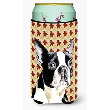 Imagem de Caroline's Treasures SC9200TBC Boston Terrier Retratos de Outono para bebidas, bebidas, bebidas, isolantes, abraçadeiras, meninos altos, multicoloridos
