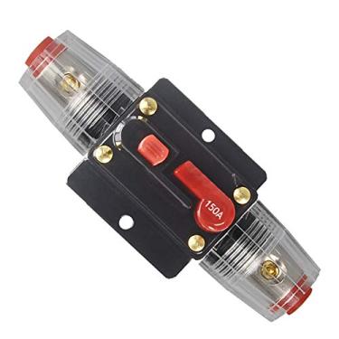 Imagem de WOHHOM Disjuntor de áudio 100 A/150 A, disjuntor automotivo estéreo em linha, inversor manual de 12 V-24 V CC para proteção de sistema de áudio automotivo de barco marítimo (150 A)