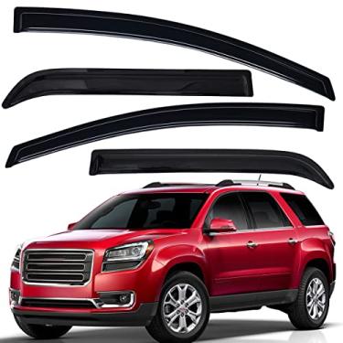 Imagem de Lightronic WV94632 Protetor de chuva defletor para janela lateral com fita adesiva, fumê escuro, conjunto com 4 peças para GMC Acadia 2007-2016, GMC Acadia Limited, 2007-2010 Saturn Outlook