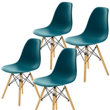 Imagem de Conjunto 4 Cadeiras Charles Eames Eiffel Azul Escuro - Kzabela - Kza B