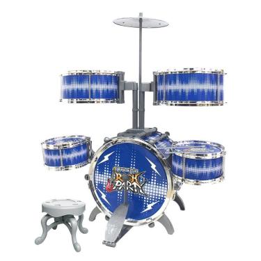 Imagem de Bateria Infantil Grande - Rock Party Azul Dm Toys 6068