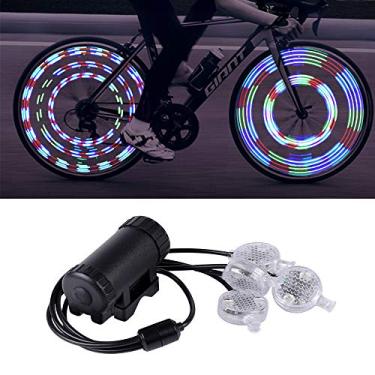 Imagem de Raios de roda de bicicleta LED Hot Wheel Light Flash Padrões multicoloridos 16 contas de luz à prova d'água