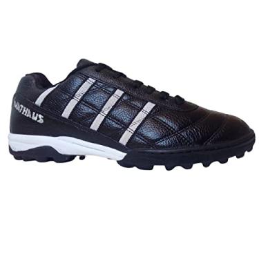 Imagem de Chuteira Society Vitória Gramado Sintético E Grama Natural Tamanho:38 BR;Cor:Preto;Gênero:Masculino