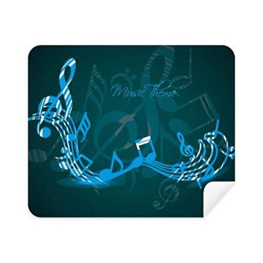 Imagem de DIYthinker Elegante Flappg Music Notes Pano de Limpeza Azul 2 Peças Tecido de Camurça