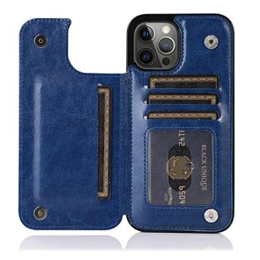 Imagem de Estojo de couro de luxo para iPhone 14 13 12 Mini 11 Pro XR X XS Max 8 7 6 6s Plus 5 5S SE 2020 2022 Suporte de carteira para celular, azul, para iPhone 5 5S SE
