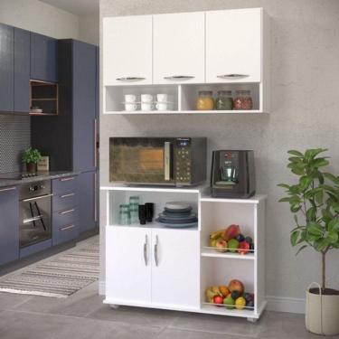 Imagem de Armário + Balcão Suporte Para Lavanderia Organizador