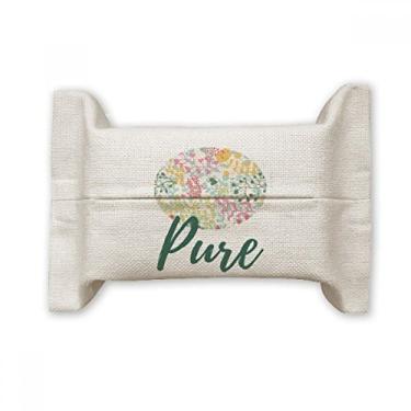 Imagem de Bolsa de linho de algodão multicolorida com tinta de plantas para lenços faciais
