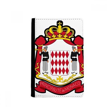 Imagem de Porta-passaporte com emblema Nacional Principality of Monaco Carteira Notecase Burse Porta-cartões
