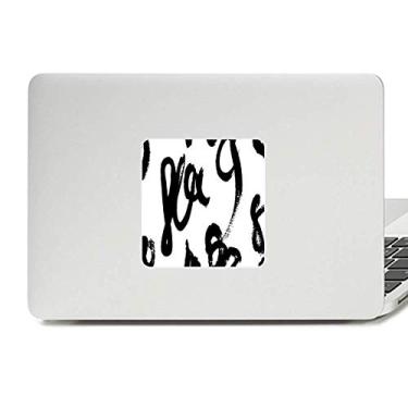 Imagem de Adesivo de vinil com textura de sentido gráfico pincelado, adesivo para laptop, decoração de PC